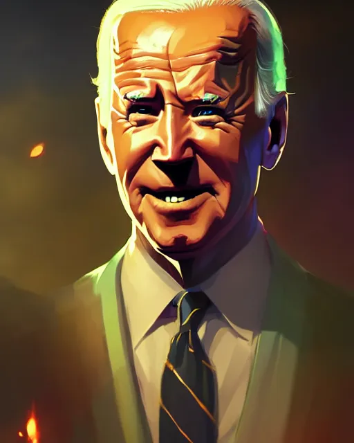 Image similar to joe biden as a league of legends champion, medium shot close up, details, sharp focus, illustration, by jordan grimmer and greg rutkowski, trending artstation, digital art