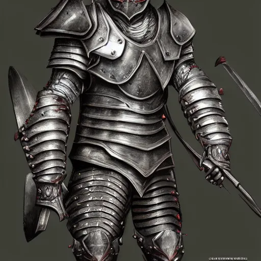 Prompt: guts beserk armor, hyper realistic, portrait, very detailed