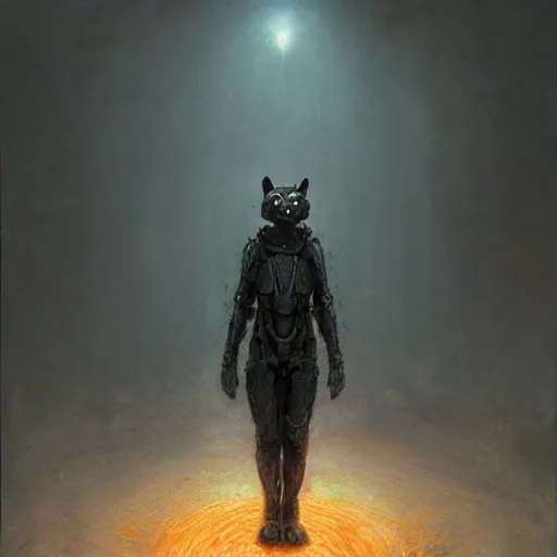 Prompt: stalker exoskeleton armor, anthropomorphic shiba inu, holding glowing stalker artefact, stuning 3 d render, masterpiece, glowing black aura, foggy dark graveyard, by donato giancola and greg rutkowski and wayne barlow and zdzisław beksinski, realistic face