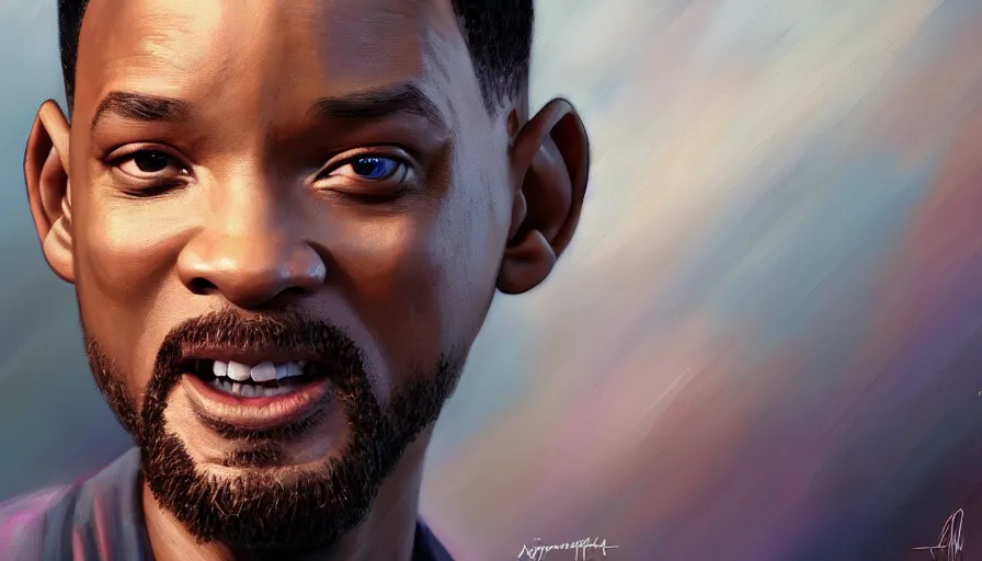 Image similar to will smith paint by various artists, hyperdetailed, artstation, cgsociety, 8 k