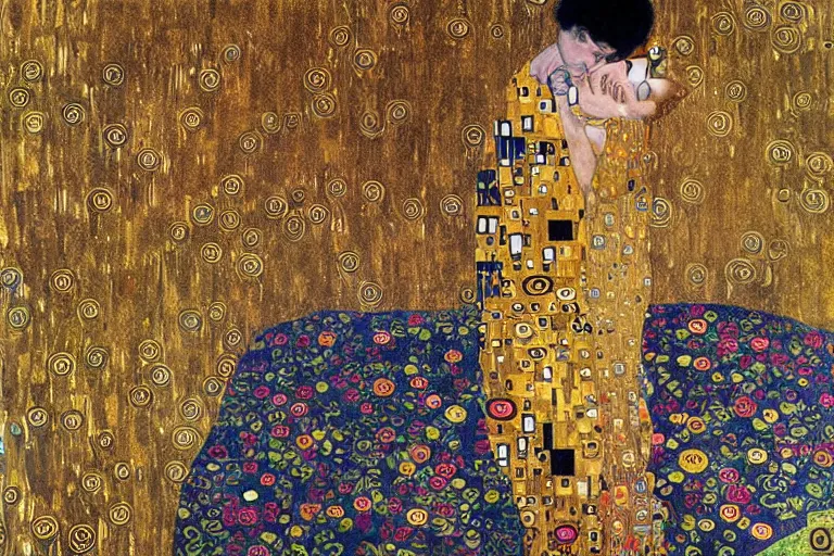 Image similar to that feeling when you wake up and realize its saturday, highly detailed illustration, in the style of gustav klimt