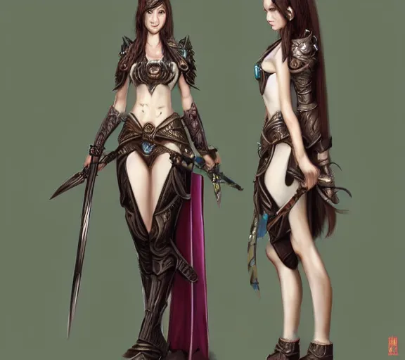 Image similar to high fantasy female concept art by hao zeng-H 832