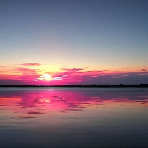 Image similar to purple sunset limbo with a polished sphare on water, the sky falls to the ground, high detail