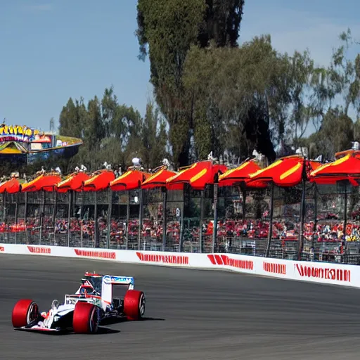 Image similar to formula 1 race in disneyland