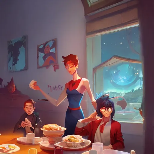 Image similar to hero world breakfast at tiffany's, behance hd by jesper ejsing, by rhads, makoto shinkai and lois van baarle, ilya kuvshinov, rossdraws global illumination