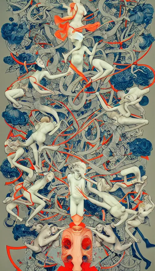 Image similar to the two complementary forces that make up all aspects and phenomena of life, by James Jean