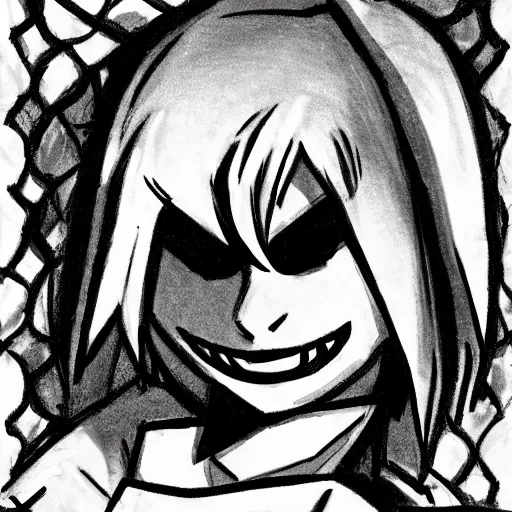 Prompt: kris from deltarune, drawn by caravaggio