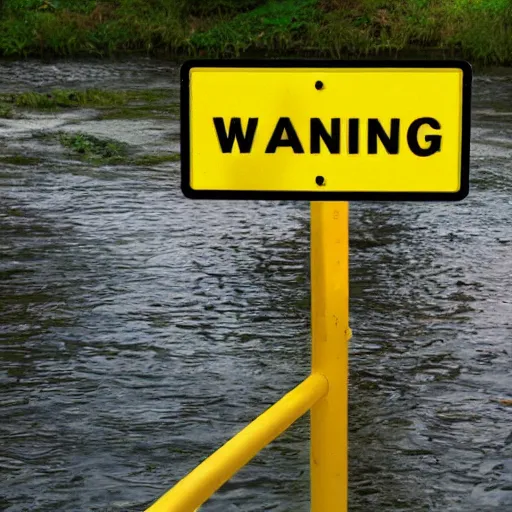 Image similar to a warning yellow street sign for fish crossing