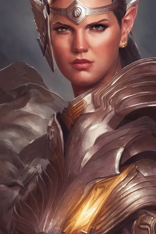 Image similar to amazon valkyrie athena, d & d, fantasy, portrait, highly detailed, headshot, digital painting, trending on artstation, concept art, sharp focus, illustration, art by artgerm and greg rutkowski and magali villeneuve