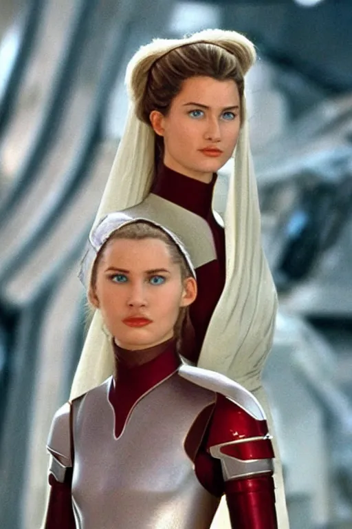 Prompt: young Laura Dern as padme amidala in attack of the clones