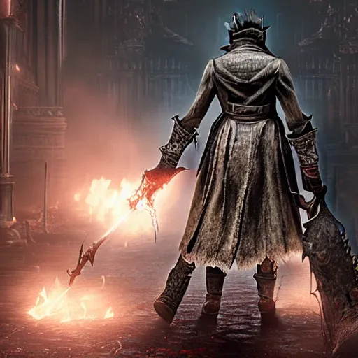 Image similar to Bloodborne 2 leak 2025, concept art,