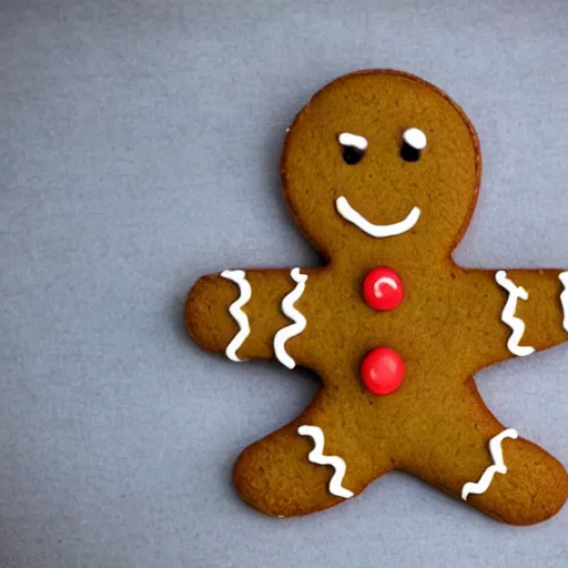 Prompt: A gingerbread man in a gingerbread house