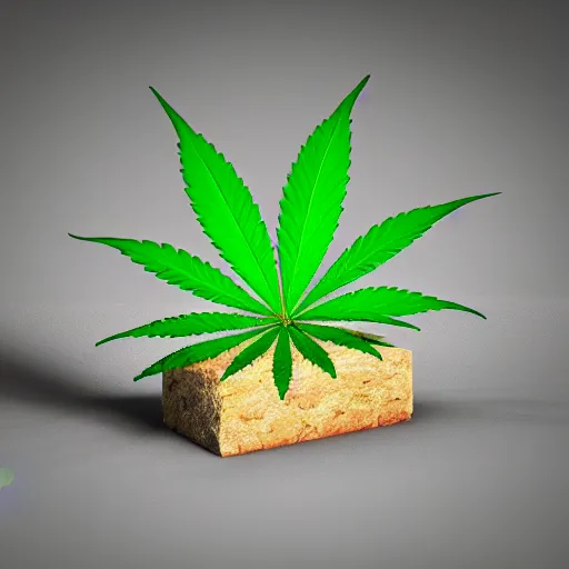 Prompt: a brick of cannabis marijuana, beautiful, octane render, nug pic, ray tracing, 8 k, unreal engine 5