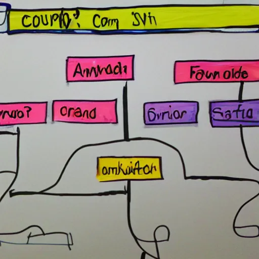 Prompt: a diagram of a computer created by a 5 year old