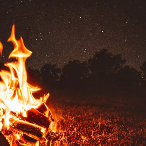 Image similar to close up of a campfire in the night