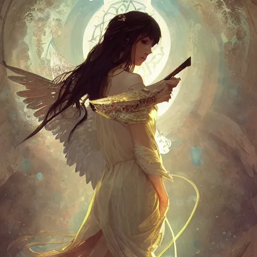 Image similar to beautiful angelic seductive witch, fantasy, intricate, cinematic lighting, highly detailed, digital painting, artstation, smooth, sharp focus, illustration, art by Akihiko Yoshida, Greg Rutkowski and Alphonse Mucha, by Pixar