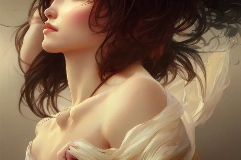 Image similar to Sensual beautiful perfect Polish woman, portrait, elegant, intricate, digital painting, artstation, concept art, smooth, sharp focus, illustration, art by artgerm and greg rutkowski and alphonse mucha