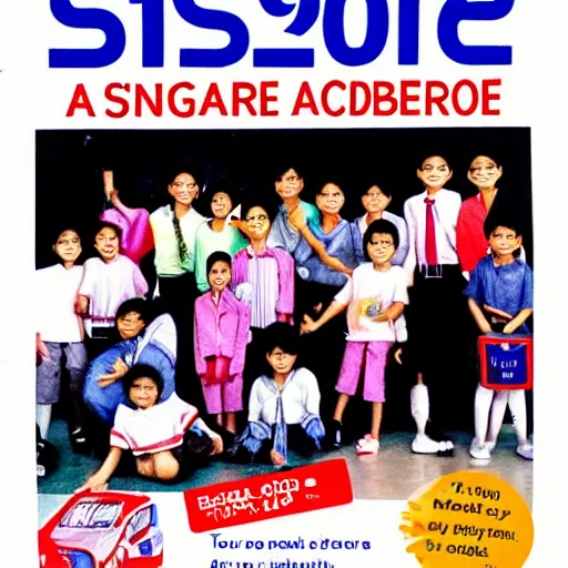 Image similar to a 1 9 9 0 s singapore public education poster