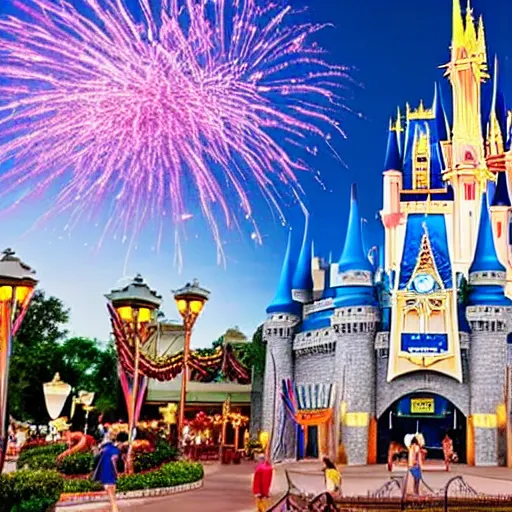 Prompt: disney world in florida which is in the united states