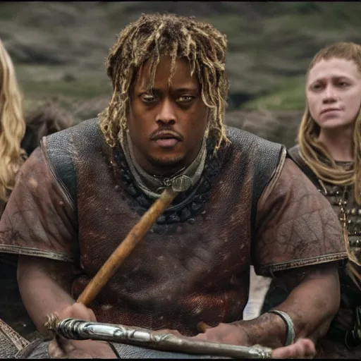 Image similar to juice wrld in Vikings very detailed 4k quality super realistic