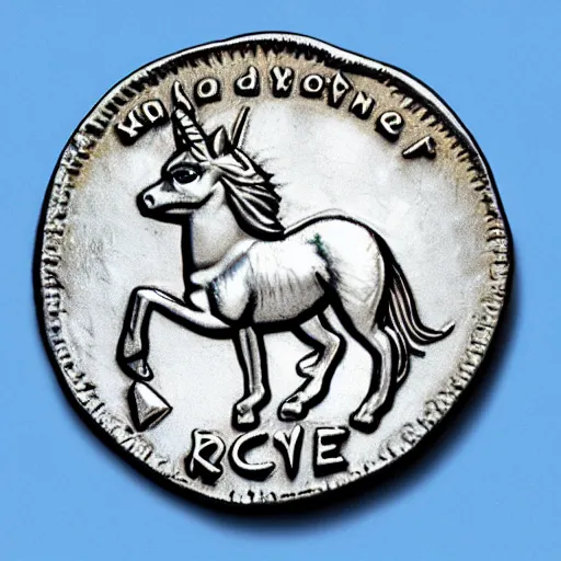 Prompt: twilight sparkle on a roman denarius coin. short muzzle, big eyes, mane