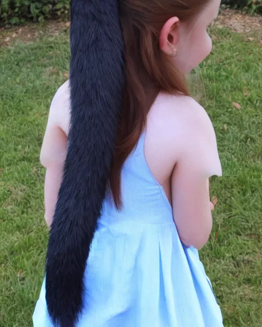 Prompt: a girl with a tail