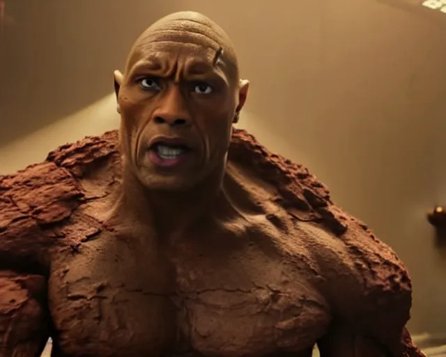 Image similar to the rock as a stone golem, space mercenary, still from the movie guardians of the galaxy