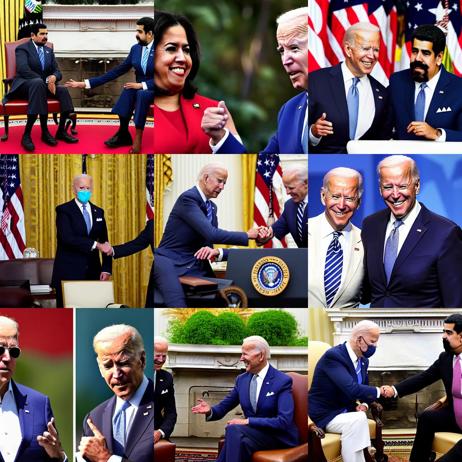 Prompt: biden and maduro, photograph