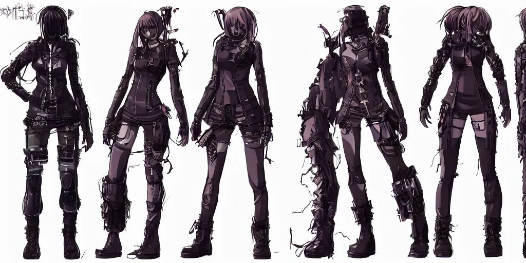 Prompt: fashion, cyberpunk, anime, game, characters reference sheet, high quality, ultra detailed , bride, full body -H 576