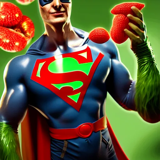 Prompt: vegan superhero, UHD, hyperrealistic render, highly detailed, 4k, artstation