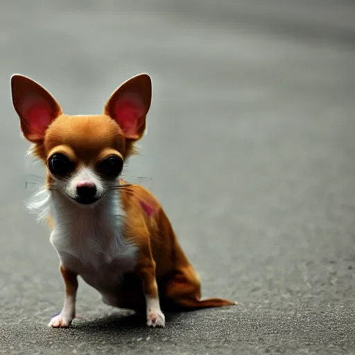 Image similar to chihuahua driving a car while barking