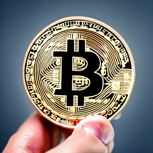 Image similar to person holding bitcoin very scared