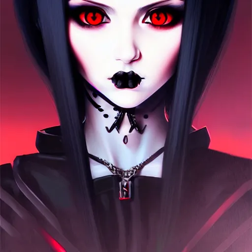 Image similar to portrait of beautiful goth girl, warhammer 4 0 0 0 0 art by kuvshinov ilya