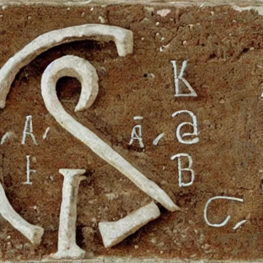 Image similar to a alphabet for a ancient language,