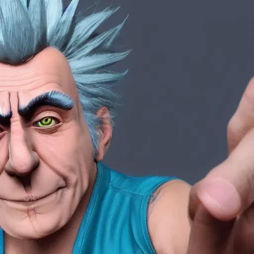 Image similar to Rick Sanchez as a real person 4k detailed super realistic