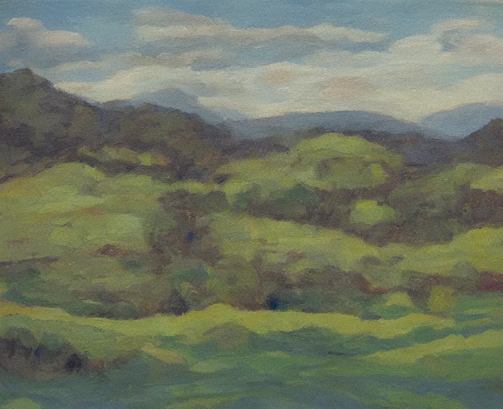 Prompt: a landscape by pat martin