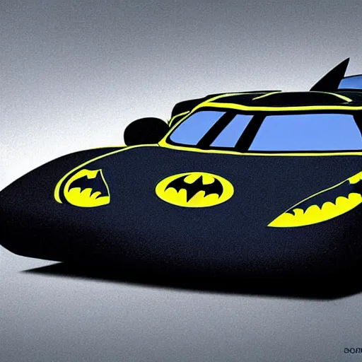 Prompt: batmobile in the style of pixar's cars