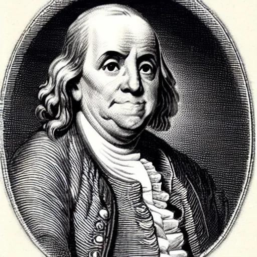 Image similar to benjamin franklin head on a snail body meme