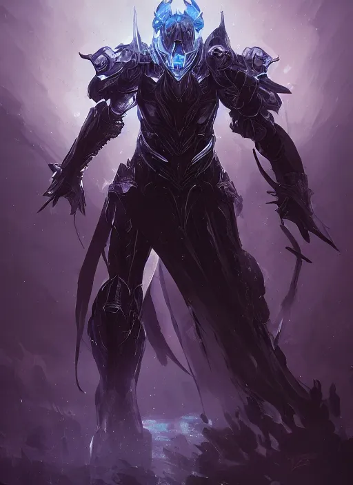 Image similar to dark seraphim knight in light armor wielding a magical lance slaying a sky beast full body silhouette. dark water, cyberpunk pearl armor, futuristic fantasy, highly detailed, digital painting, trending on artstation, concept art, sharp focus, illustration, art by artgerm and nixeu and greg rutkowski and magali villeneuve.