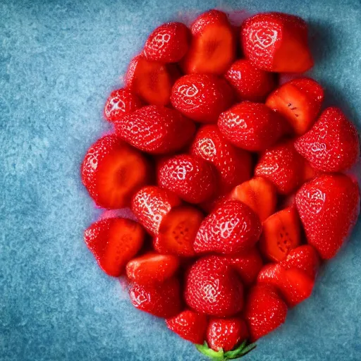 Prompt: child made out of strawberries, realistic, high quality, HD