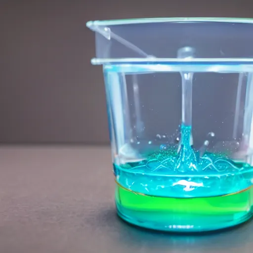 Image similar to pouring a 4d liquid into a 4d container