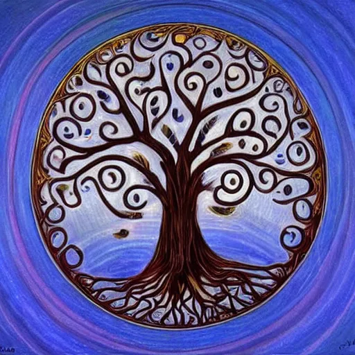 Image similar to The tree of life, top image of all time on /r/Art subreddit