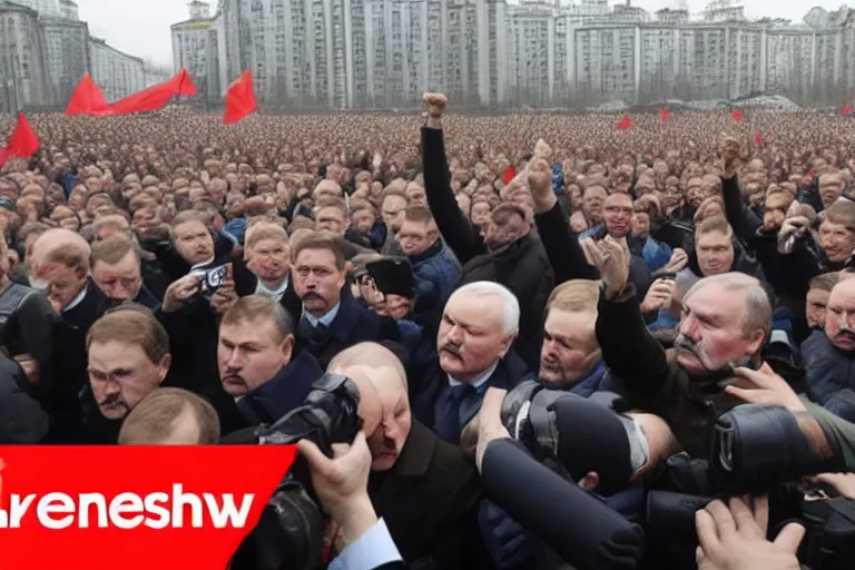 Prompt: the overthrow of lukashenka