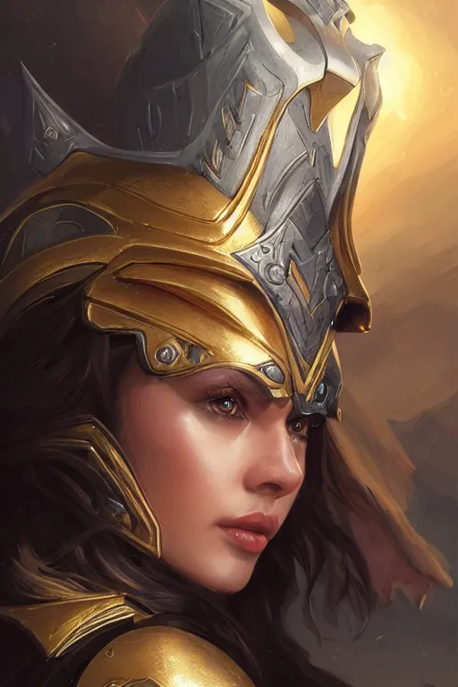 Image similar to amazon valkyrie athena, d & d, fantasy, portrait, highly detailed, headshot, digital painting, trending on artstation, concept art, sharp focus, illustration, art by artgerm and greg rutkowski and magali villeneuve