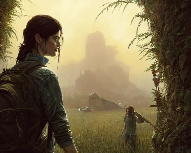 Image similar to highly detailed portrait of eva green, in the last of us, stephen bliss, unreal engine, fantasy art by greg rutkowski, loish, rhads, ferdinand knab, makoto shinkai and lois van baarle, ilya kuvshinov, rossdraws, tom bagshaw, global illumination, radiant light, detailed and intricate environment