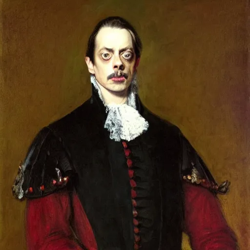 Image similar to steve buscemi as an 1 8 th century nobleman, painted by john everett millais