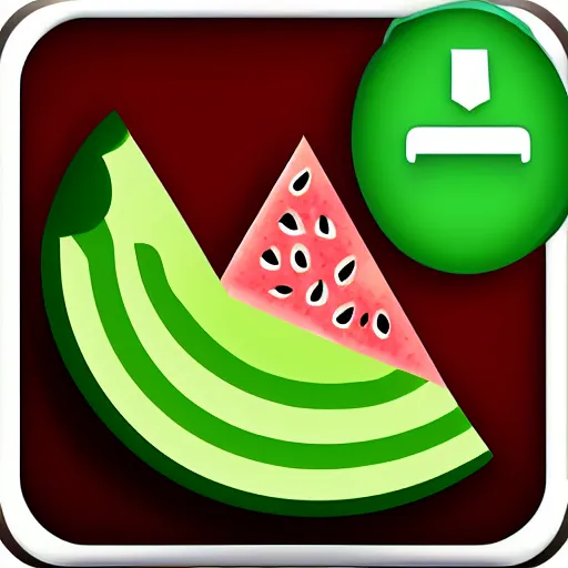 Image similar to an app icon of a watermelon