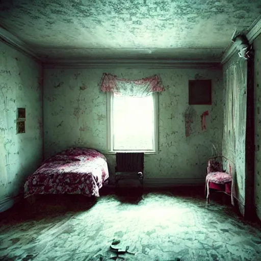 Prompt: a creepy room by gregory crewdson