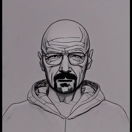 Prompt: Walter white, drawn by Yoshitaka Amano