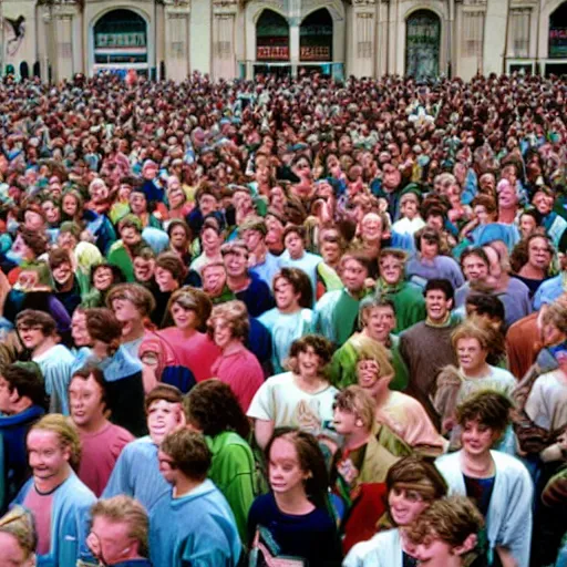 Image similar to windows 95 crowd